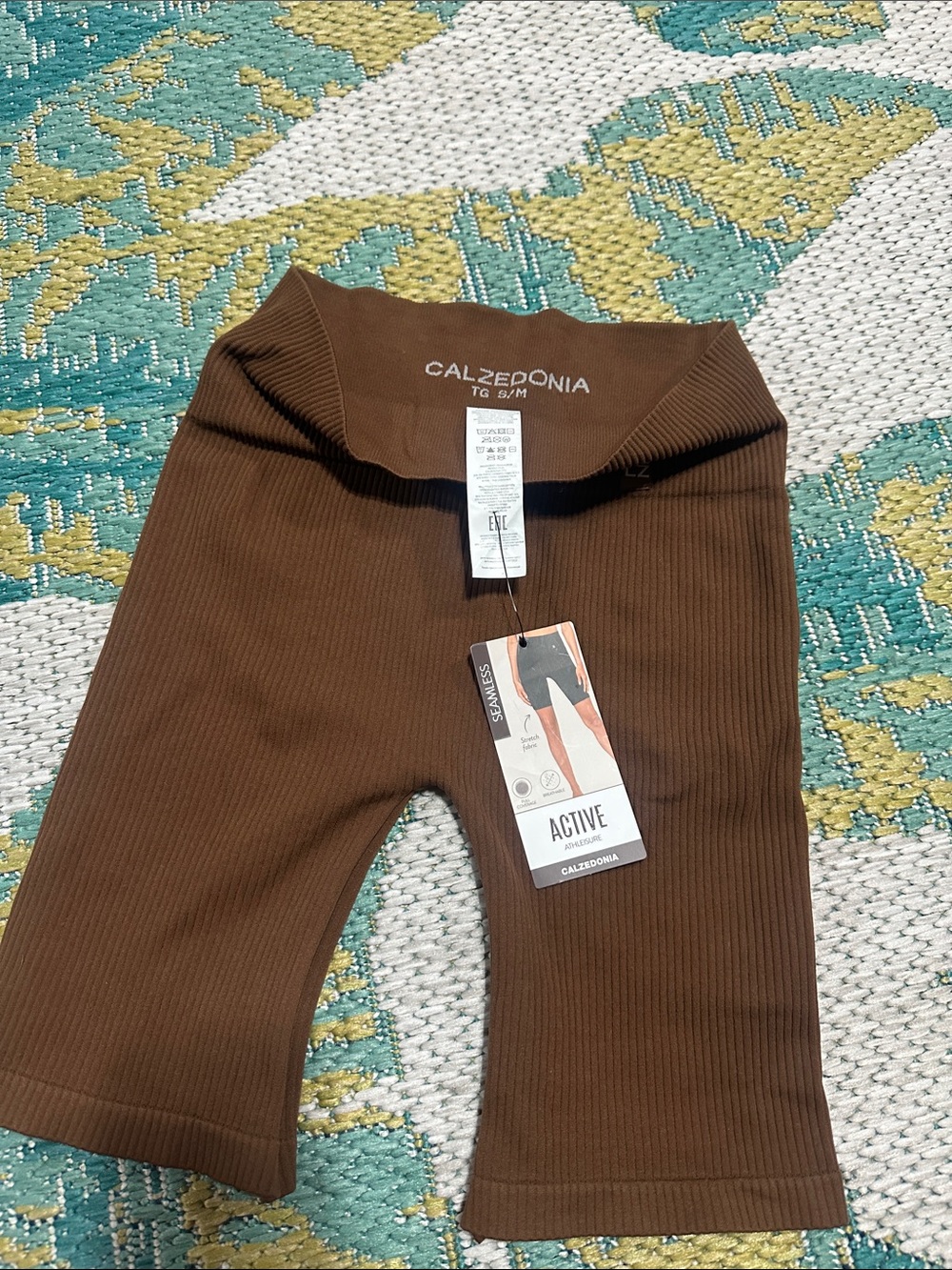 Calzedonia Women’s Ribbed Bike Shorts in Brown